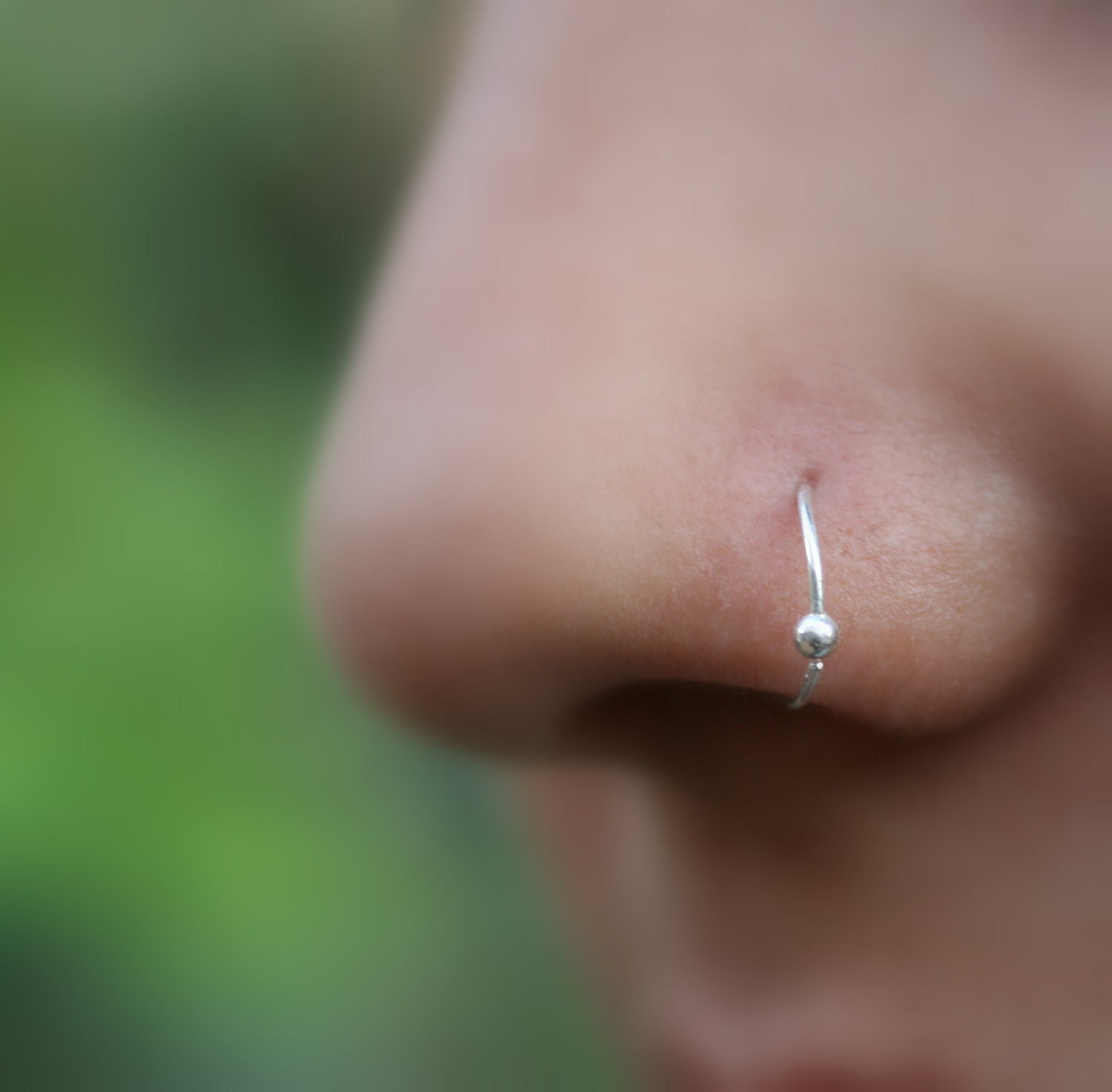 Extra Small Sterling Silver Nose ring/Hoop Earring Cartilage/Endless/seamless/catchless/tragus/helix