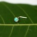 Opal Nose Ring Stud Sterling Silver Handcrafted