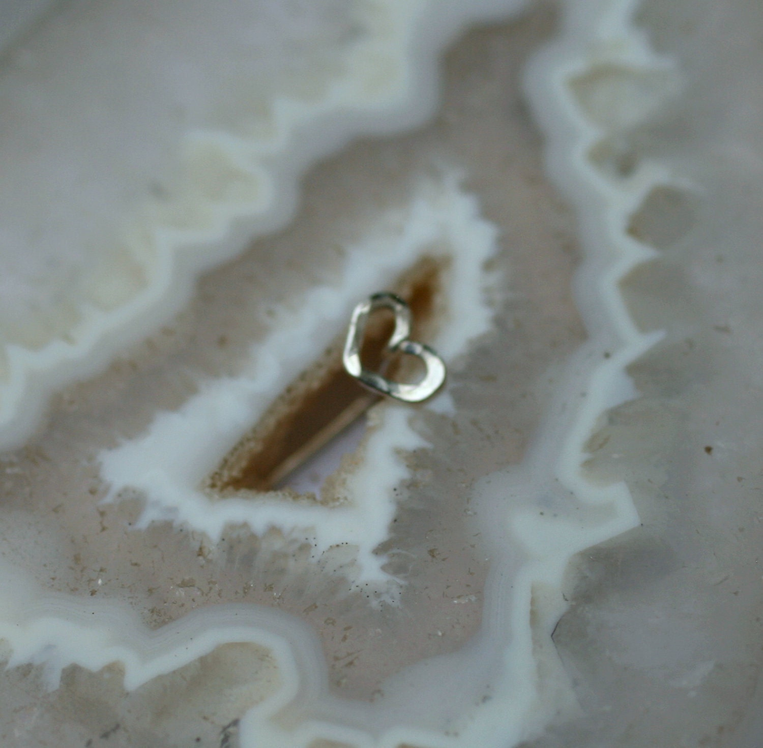 Valentine Heart Nose Stud Sterling Silver Handcrafted