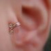 Tragus/Nose/Ear Cuff Sterling Silver Handcrafted Non Pierced Nose Ring