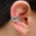 Sterling Silver Handcrafted Textured Ear Cuff Cartilage/catchless/helix