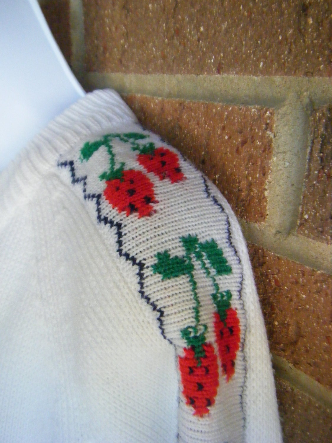 Strawberry Crochet Indie Hipster Grunge Cute avant garde novelty geek nerd sweater
