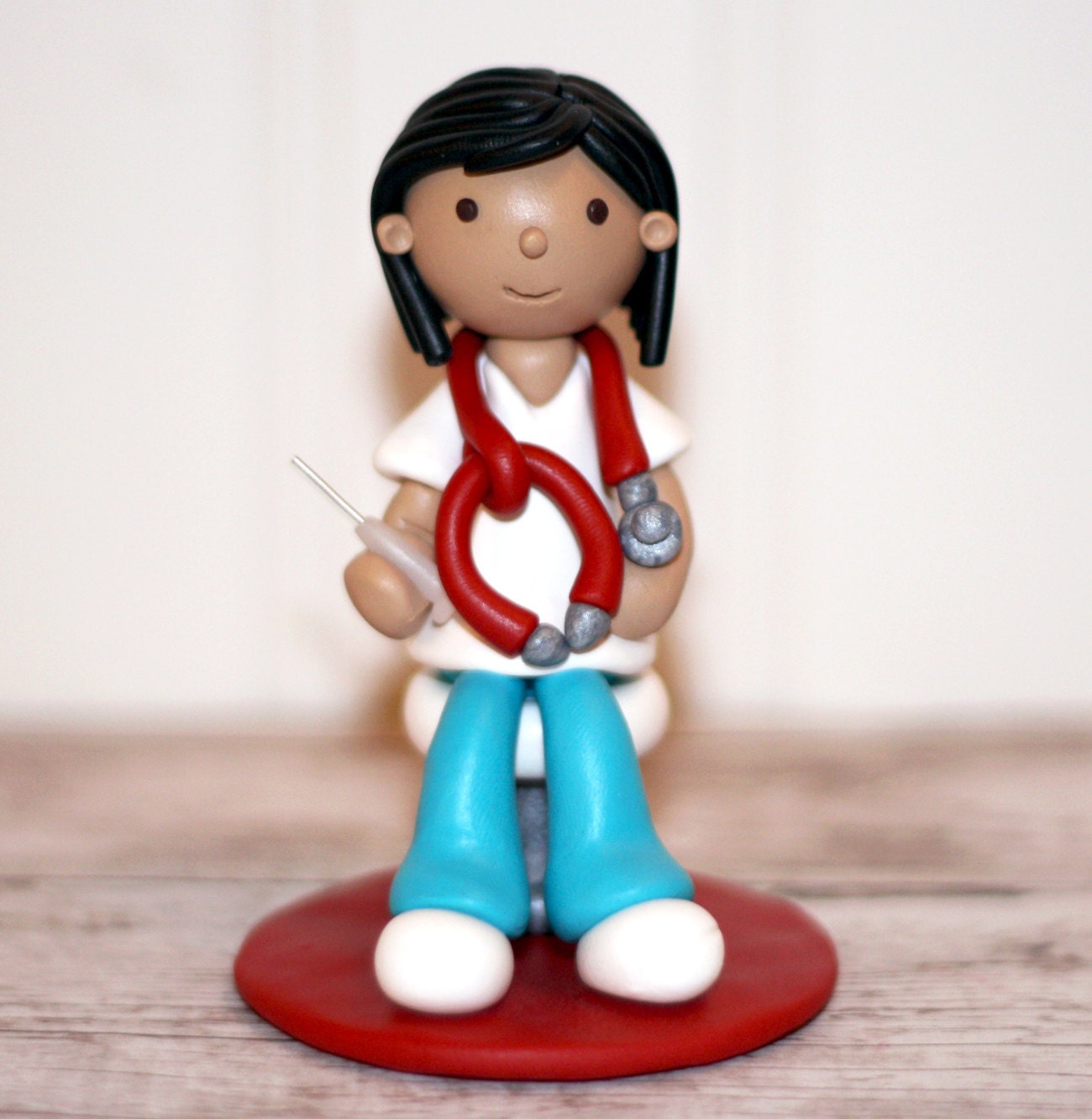 Custom Handmade - Clay Nurse or Doctor Cake Topper