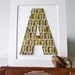 PICK YOUR OWN. Mounted Postage Stamp Letter in First Class Gold.