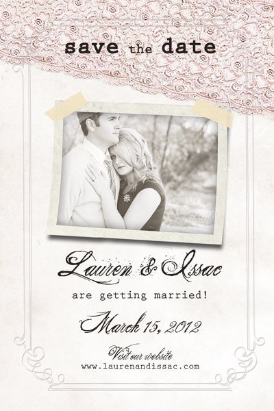 Save the Date - French Lace - DEPOSIT