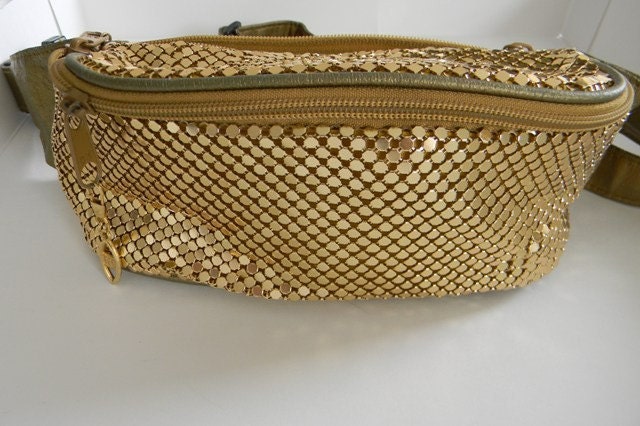 1980s Gold Mesh Vintage Fanny Pack by forallcreation on Etsy