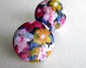 Floral Patterned Fabric Earrings