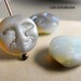 Czech Glass Bead - Moon Man - Iridescent Grey Green - 6 - 13mm (cab-203)