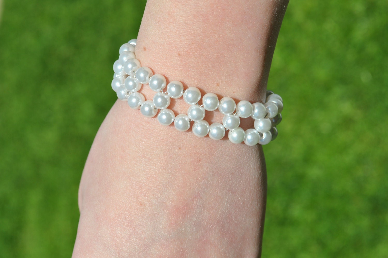 Woven Pearl Bridal Bracelet, Wedding Jewelry for brides, bridesmaids, and mother of the bride, Jewelry for women