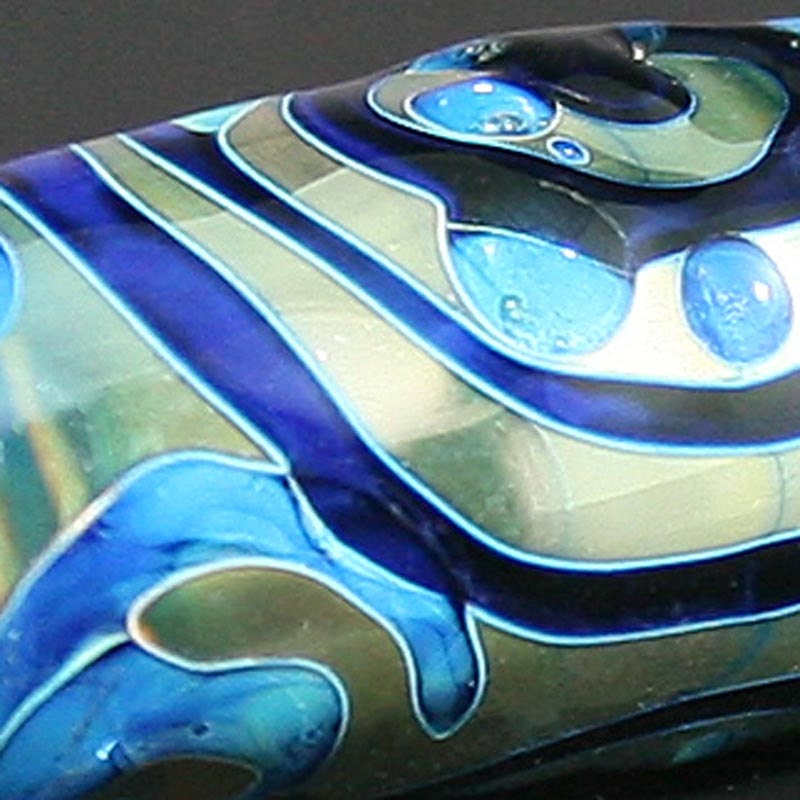 Glass Bead Lampwork Focal Bead Eddies SRA OOAK