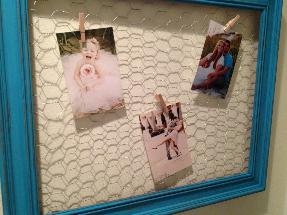 Shabby Chic- HUGE 20x24 Blue Lagoon Picture/Accessory Holder- Only One Available- READY to SHIP
