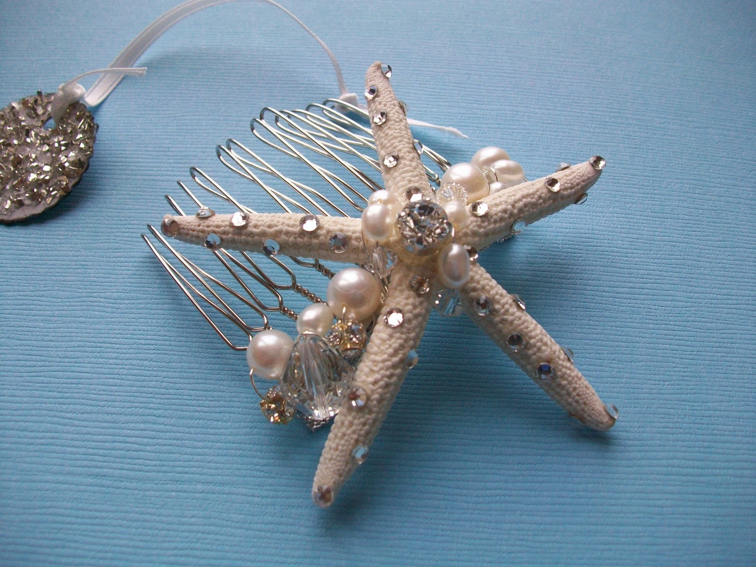 Wedding Hair Comb - Real Starfish