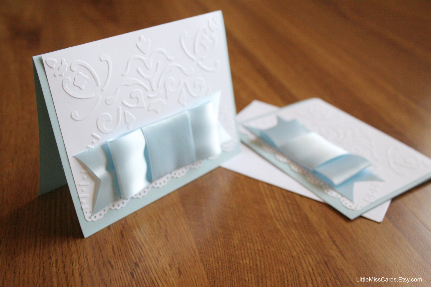 Stationery Note Cards, blue - set of 5 - envelopes included