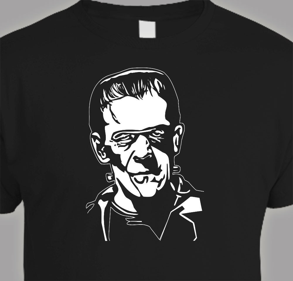 FRANKENSTEIN Boris Karloff screen printed t-shirt BLACK sizes S-M-L-XL