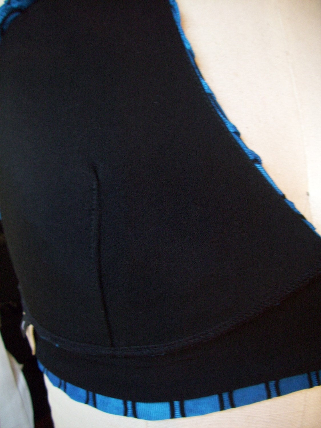 Halter Top: Hot Blue Fishscale