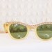 Gold Filigree 1950's Cat Eye Sunglasses Antique Pearl Cream Horn Rim Metal Browline Ready to Wear
