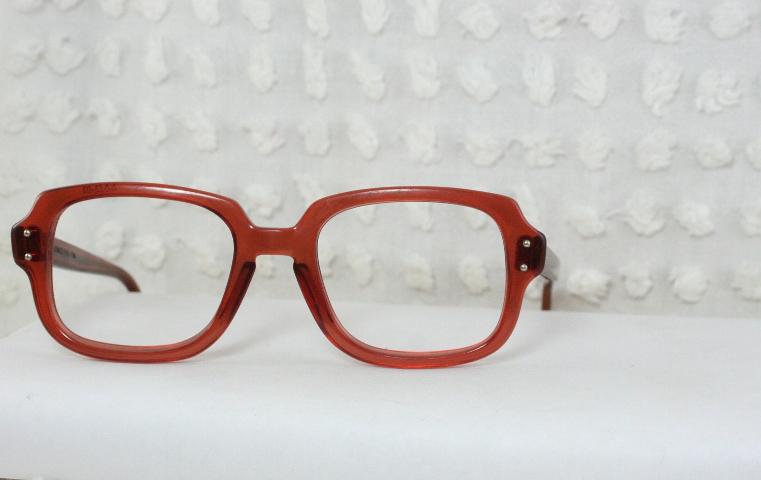 Military Issue 1990's Thick Horn Rim Eyeglasses Brown BCG Minimal Simple Extra Large 52/24 New Old Stock by USS Romco