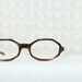 Geometric Tortoise 1960's Horn Rim Eyeglasses Oval Octagon Boho Zyl 46/19 Frame by American Optical