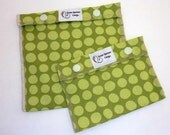 ECO-FRIENDLY Reusable Snack and Sandwich Purse Organizer Bag - Set of 2