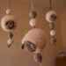 Baby mobile, nursery decoration, natural toys, natural wool toys, nursery mobile, sheep mobile, cot mobile