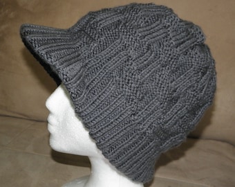 BEANIE KNITTING PATTERN VISOR - Free Patterns