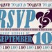 Vintage Rock Poster Custom Wedding Invitation Suite with RSVP postcards and address labels