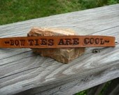 Bow Ties Are Cool- 11th Doctor- Matt Smith- Doctor Who Hand Stamped Leather Cuff- Leather Bracelet