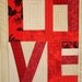 Custom Love art quilt / wall hanging / modern patchwork / decorative mini quilt / table topper/ mothers day gift