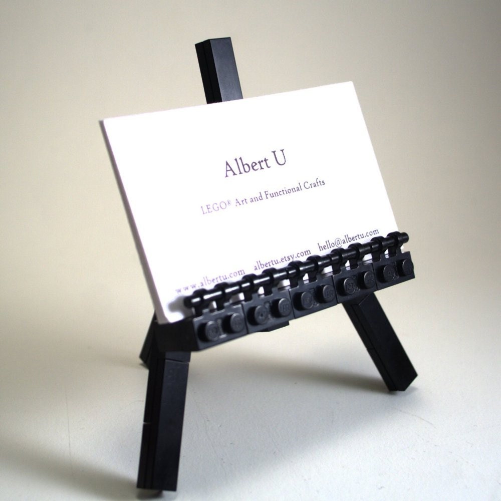 Mini Display Easel made with LEGO(r) bricks - holds business cards, CD's