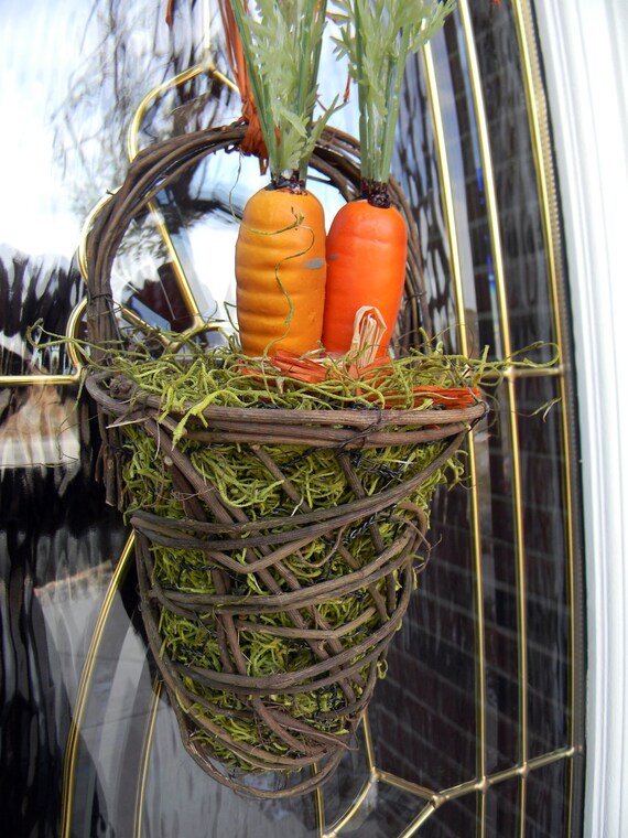 Easter Grapevine Spring Door Basket Wall by AnExtraordinaryGift
