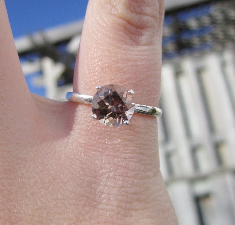 Natural Axinite and Sterling Silver Solitaire Ring - Size 7 - CobbledStone