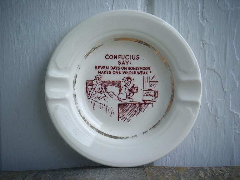 Naughty 1950s Ceramic Ashtray Perfect For The By Rawvintage 1942