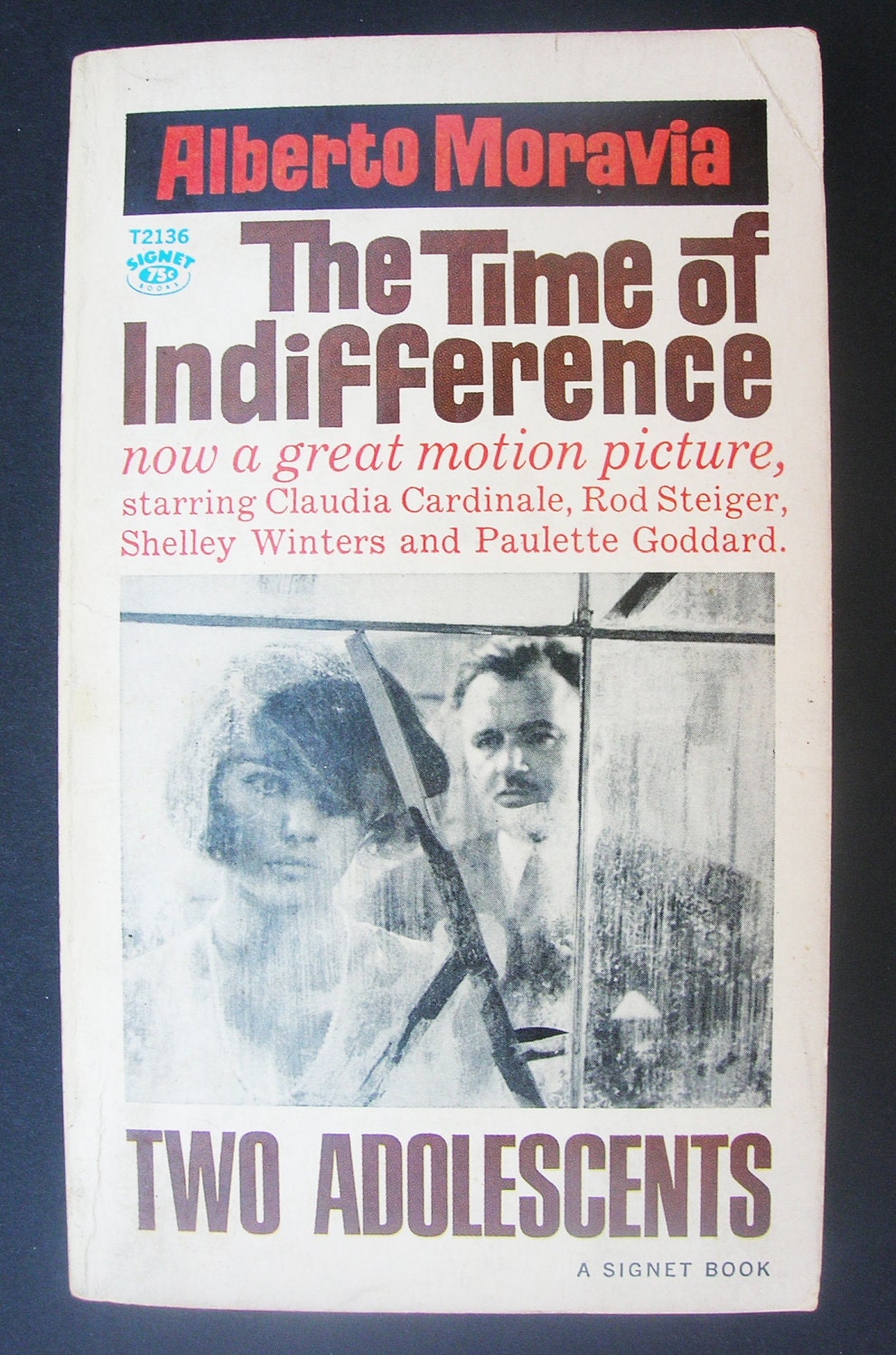 The Time of Indifference & Two Adolescents: A Novel and Novella by Italian Novelist Alberto Moravia - 1962 Edition - film related book