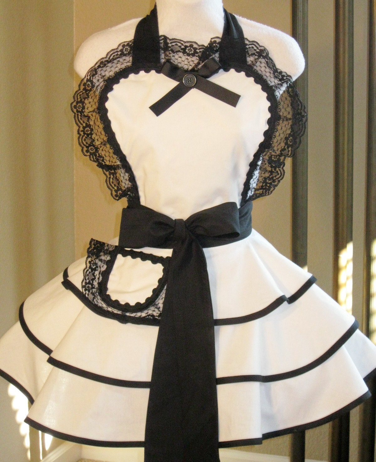 French Maid Apron -White