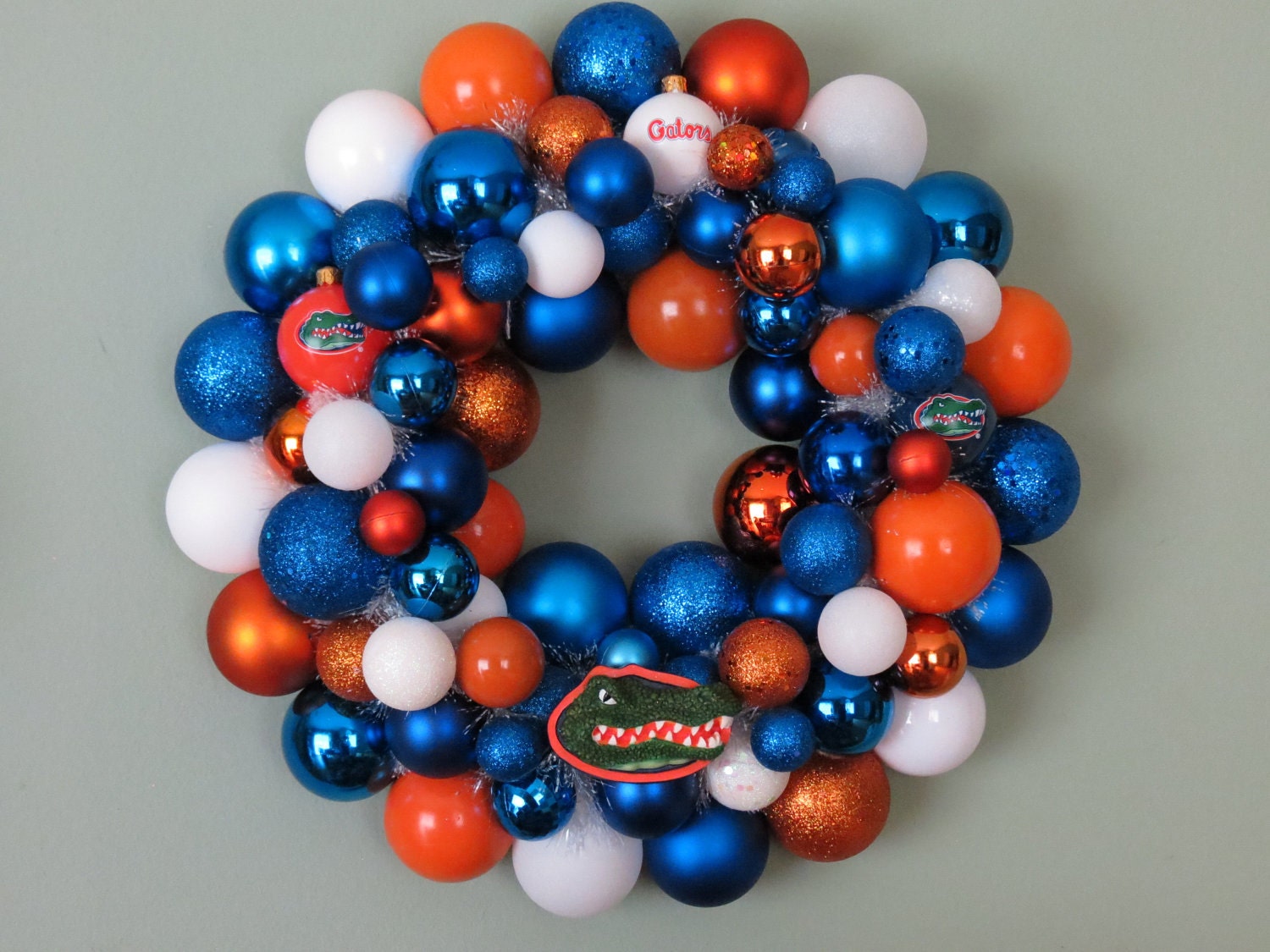 FLORIDA GATORS Ornament Wreath with GATOR head