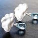 Rain and Cloud Post Earrings with Blue Topaz Drops. Bridesmaids Earrings. Bridesmaids Gift. Wedding Gift. Bridal Jewerly. Gift for Her.