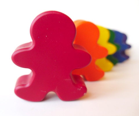 People Shaped crayon set of 6 crayons by Scribblers Crayons