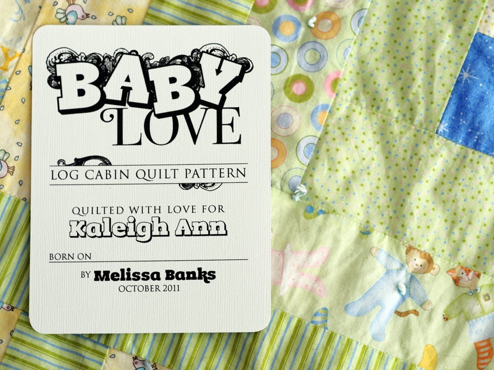 Baby Themed Personalized Quilt Label