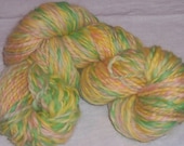 Handspun Yarn, Tulip Garden, Handpainted, Bulky, 140 yards, 2 ply, wool