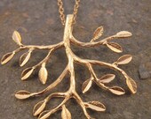 Tree of Life Necklace in Gold, Gold Tree Branch Necklace in 14K Gold Fill