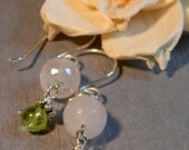 Rose Quartz Spiral Dangles