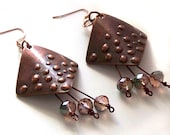 Crystal Copper Earrings - PeachWillow