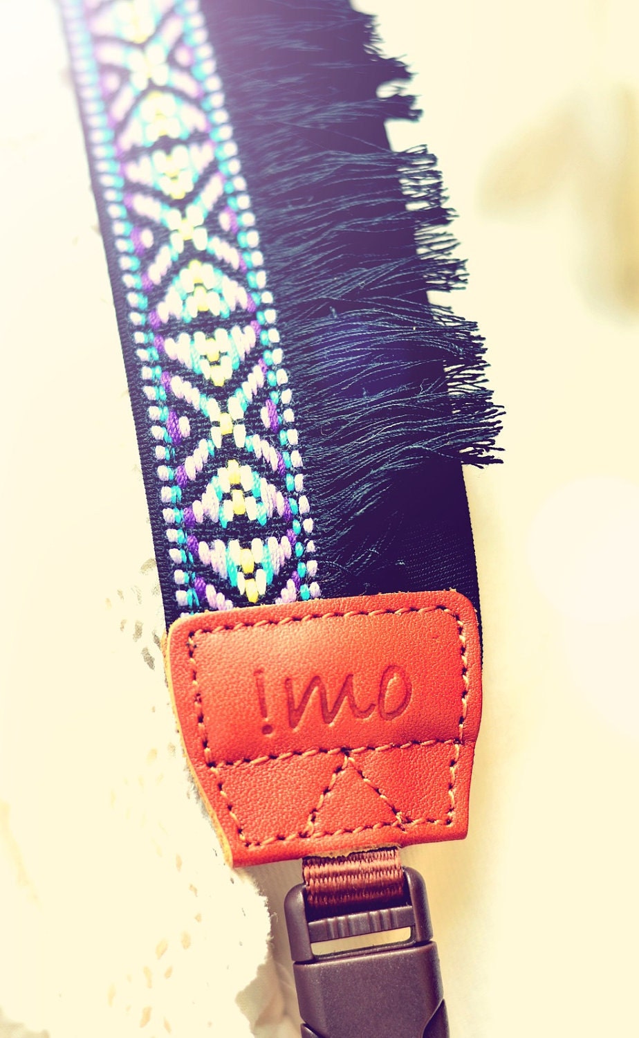 Purple Bohemian Camera Strap for DSLR / SLR Quick Release