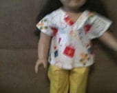 18 inch Doll (modeled by American Girl) Medical Scrubs