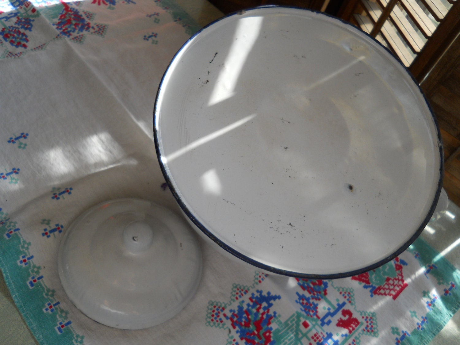 Extra Large Enamelware Tea Kettle