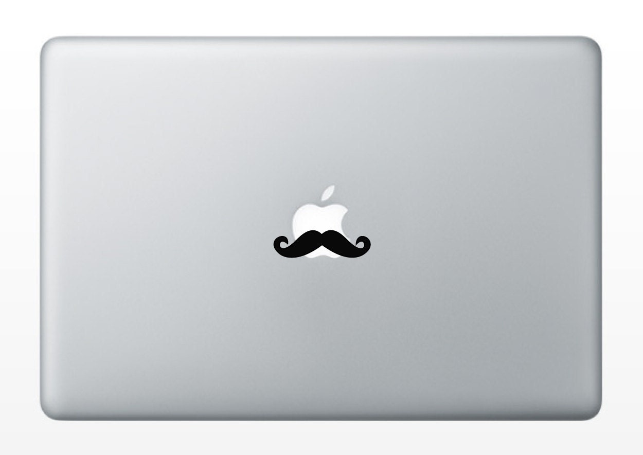 Mustache Vinyl Laptop Decal