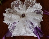 Ring Bearer Wedding Pillow Vintage "AMETHYST DREAM" Special reg. 35.00 now 15.00