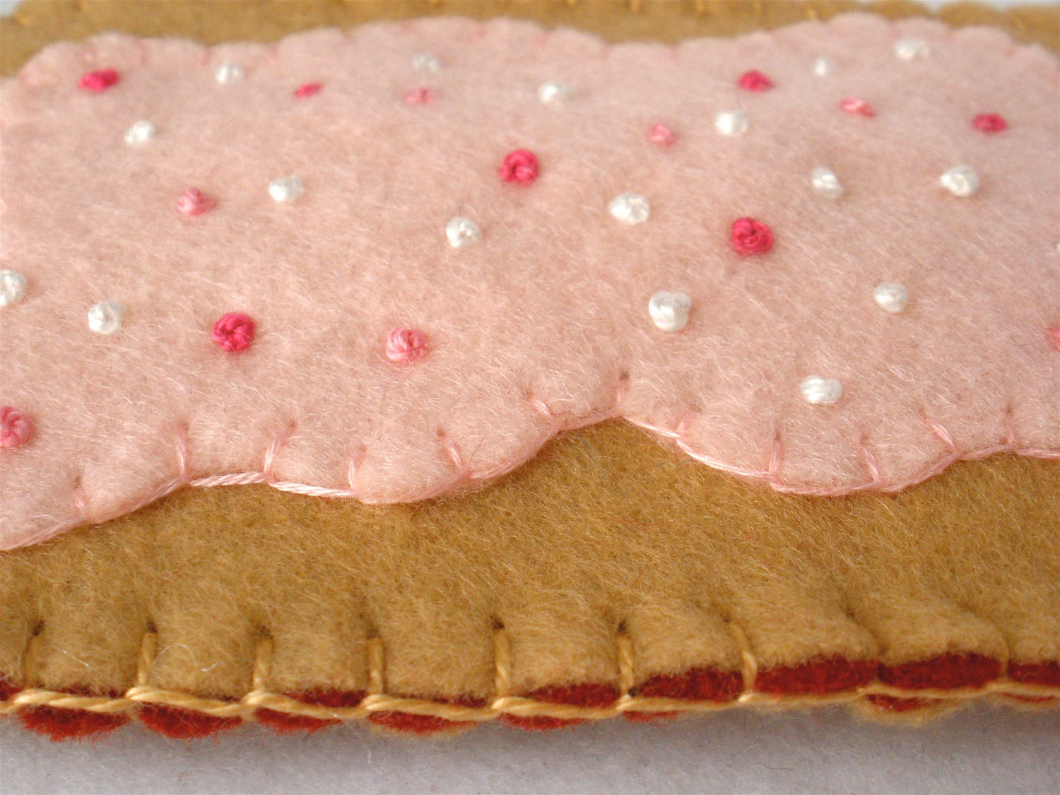 Felt Cell Phone Case - Strawberry Toaster Tart