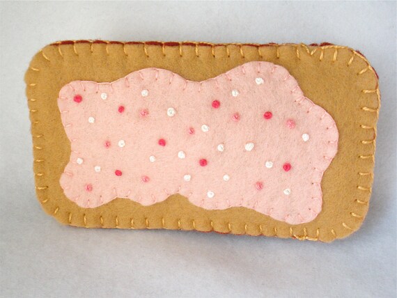 Felt Cell Phone Case - Strawberry PopTart