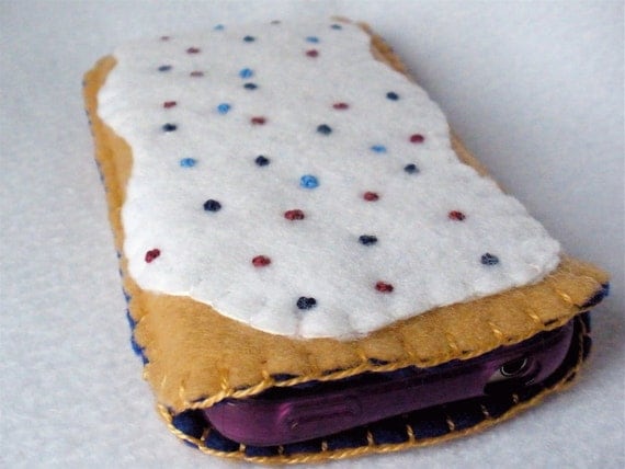 Felt Blueberry Toaster Pastry Cell Phone Case - Iphone